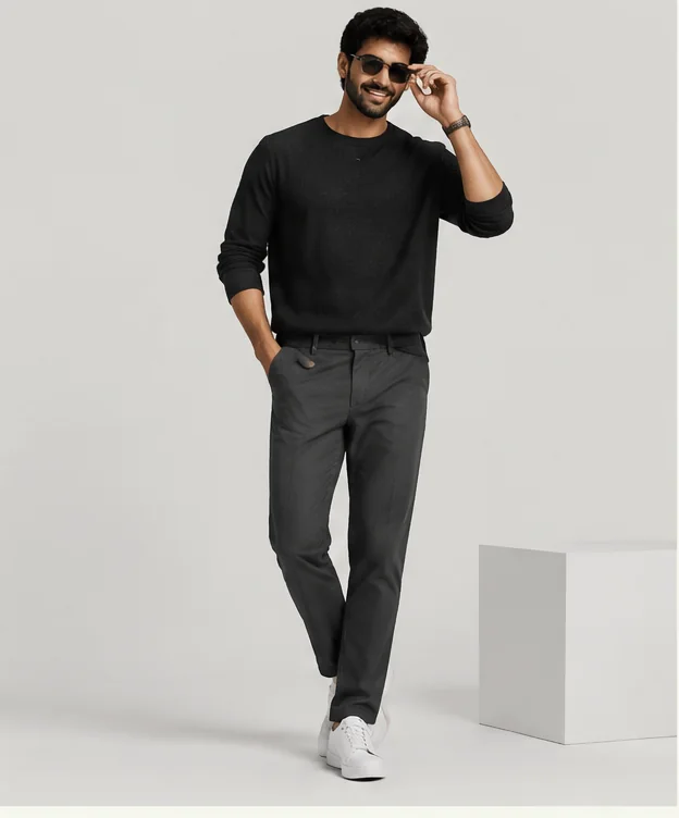 Charcoal Casual Pants