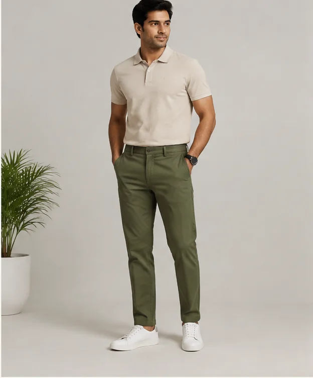 Olive Chino Trousers