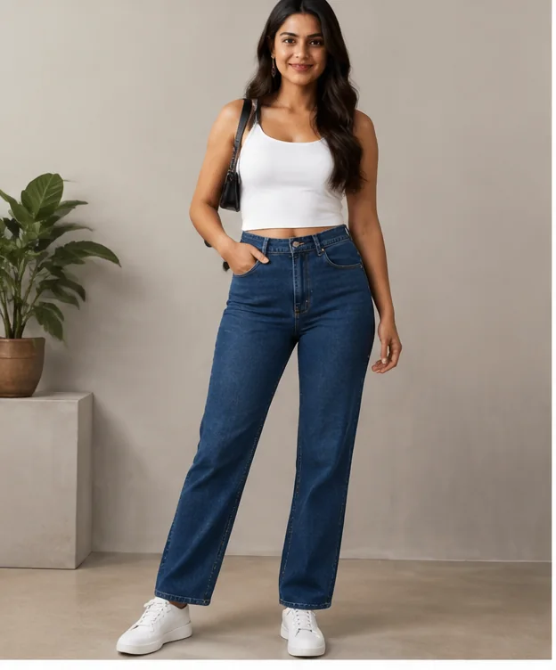 Indigo Straight Jeans