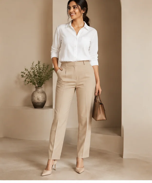 Sand Tailored Trousers